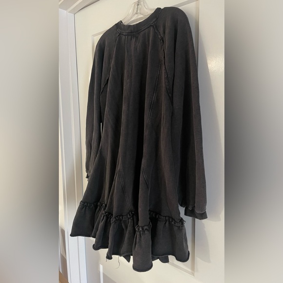 Free People Eva Sweatshirt - Washed Black, Sz M - Picture 6 of 12